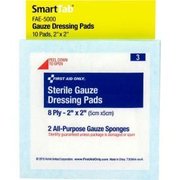 Acme United First Aid Only FAE-5000 SmartCompliance Refill Sterile Gauze Pads, 2"X2", 10/Box FAE-5000